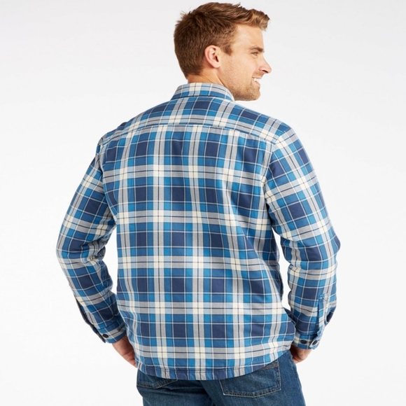 L.L. Bean Burgandy plaid quilted insulated shirt jacket Size XXL - Picture 9 of 9